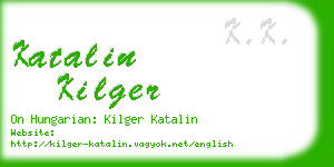 katalin kilger business card